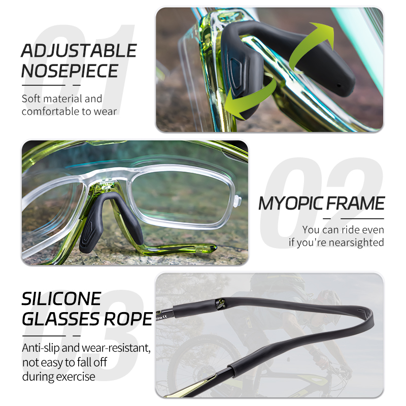Prix de gros 12,20 $US Lunettes de sport photochromiques KAPVOE K170-PH pour cyclisme