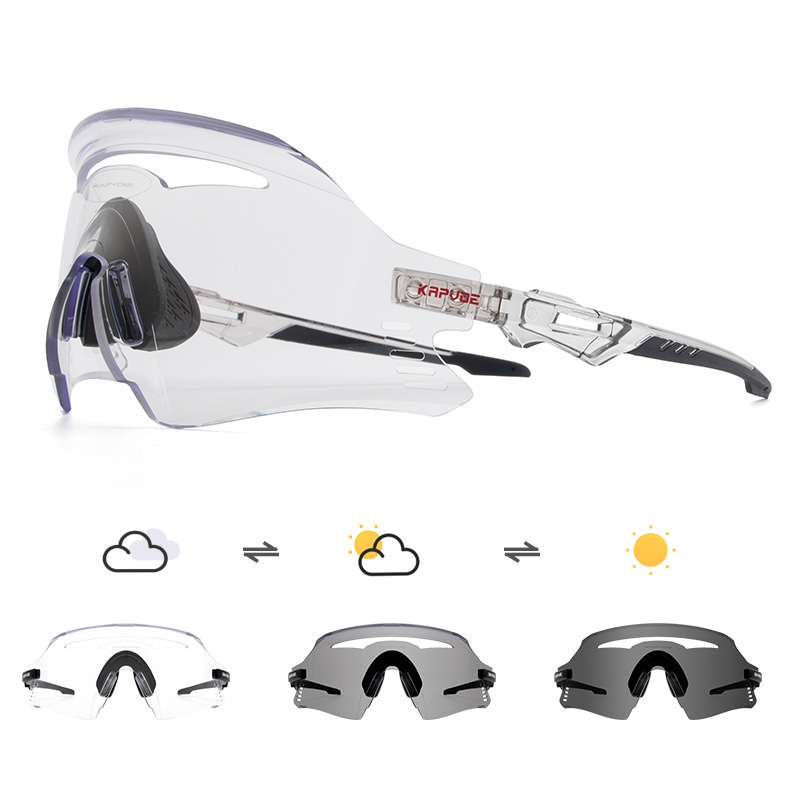 Prix de gros 12,50 $US Lunettes de sport photochromiques KAPVOE K1-PH pour cyclisme