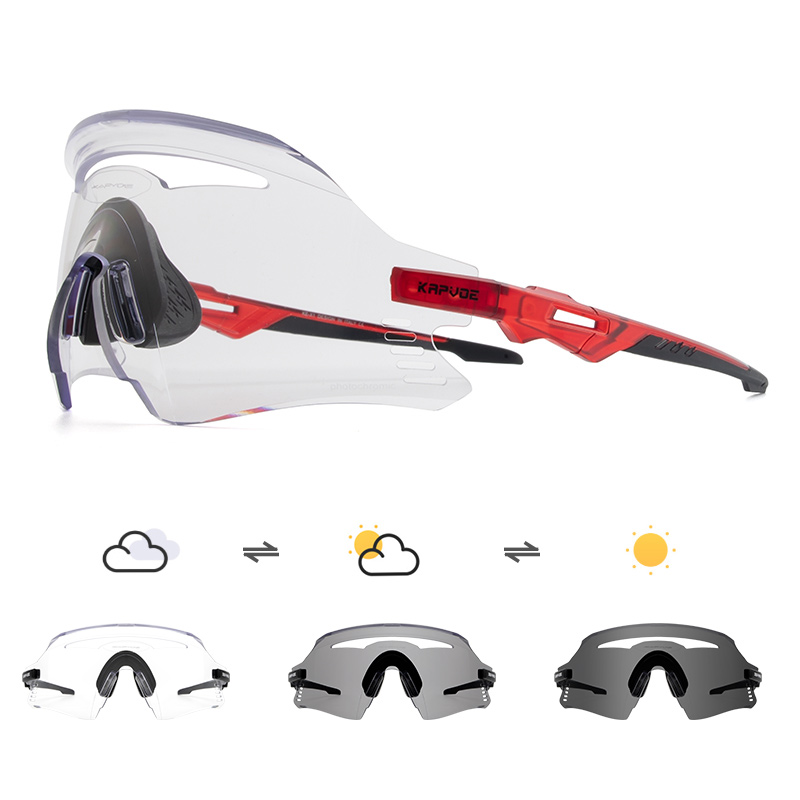 Prix de gros 12,50 $US Lunettes de sport photochromiques KAPVOE K1-PH pour cyclisme