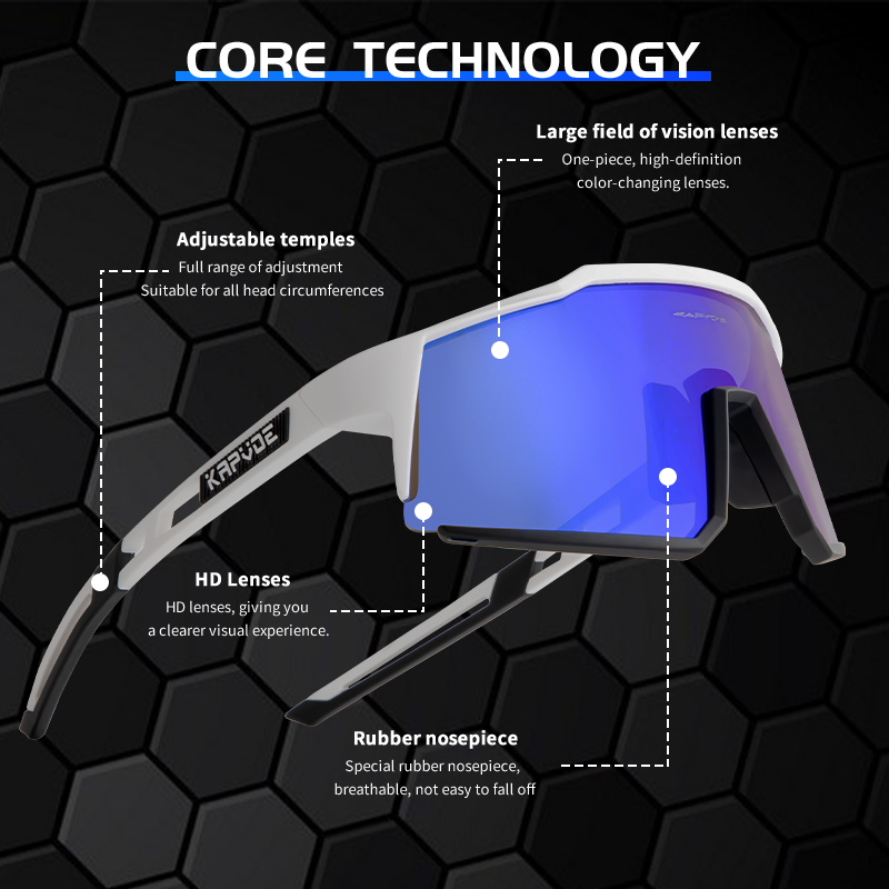 Prix de gros 12,90 $US Lunettes de sport photocromiques Kapvoe K9022 Fashion