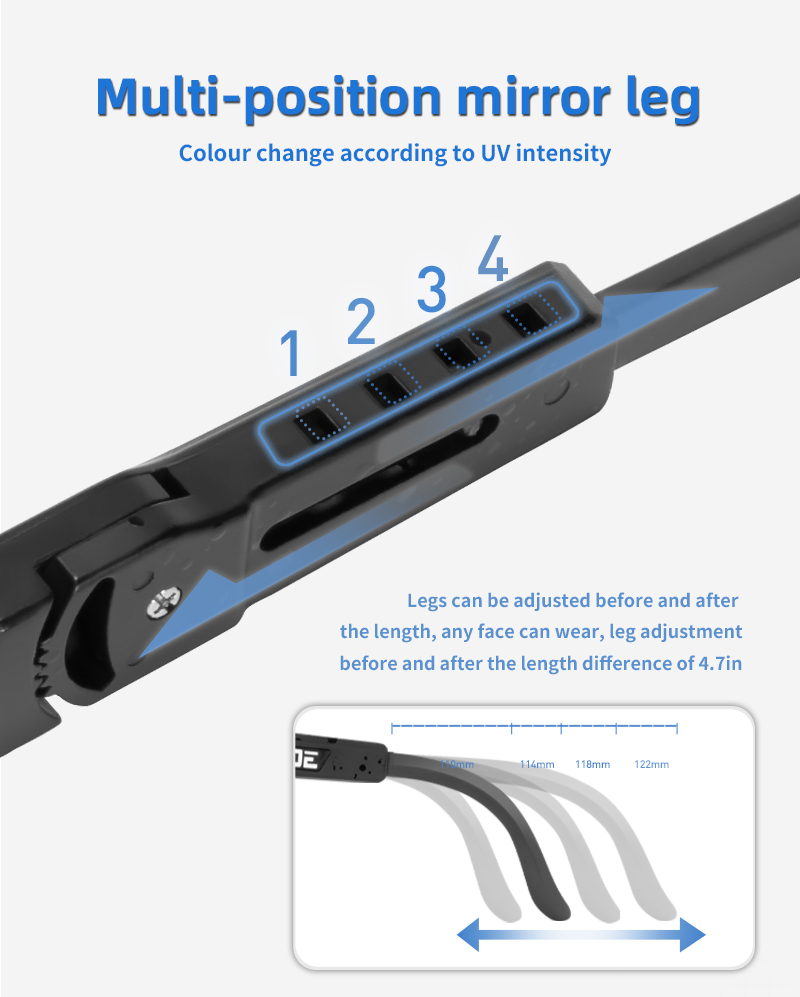 Prix de gros 13,00 $US Lunettes de cyclisme photochromiques Kapvoe K100-PH-REVO