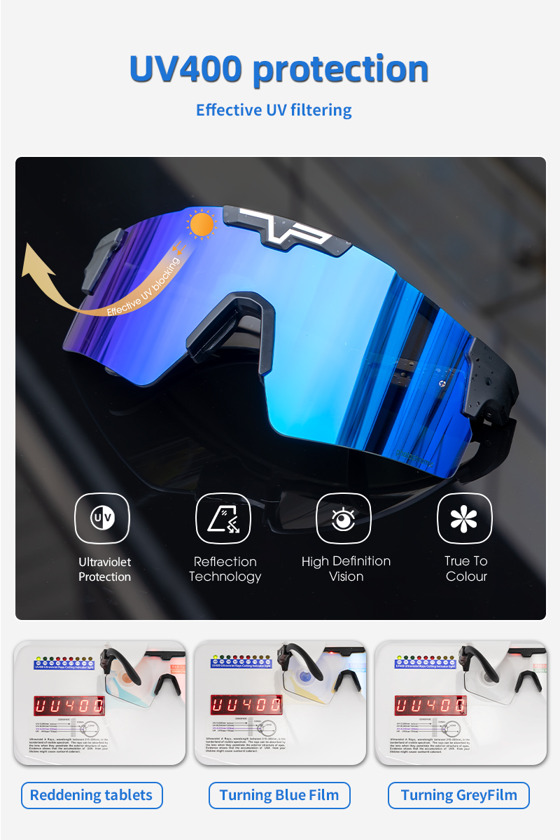 Prix de gros 13,00 $US Lunettes de cyclisme photochromiques Kapvoe K100-PH-REVO