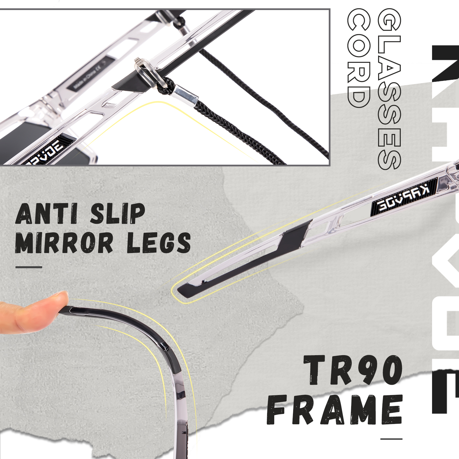 Prix de gros 13,00 $US Lunettes de sport polarisées Kapvoe K180-QTC