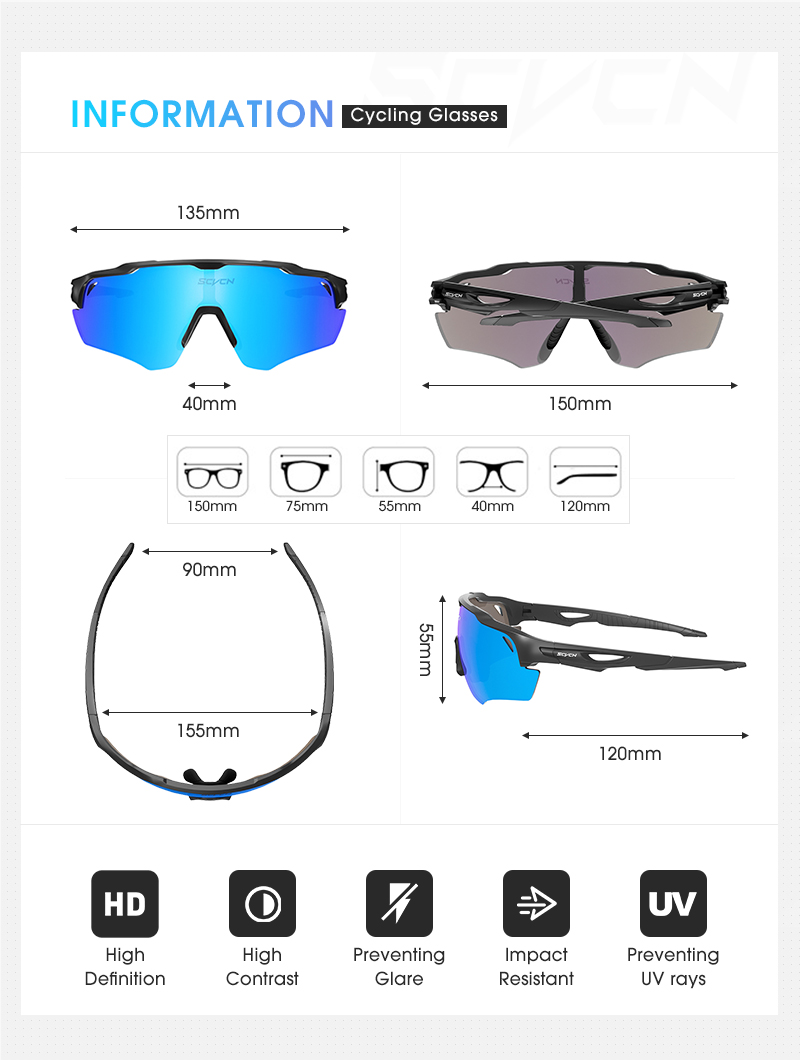 Prix de gros 13,80 $US Lunettes de cyclisme SCVCN S18