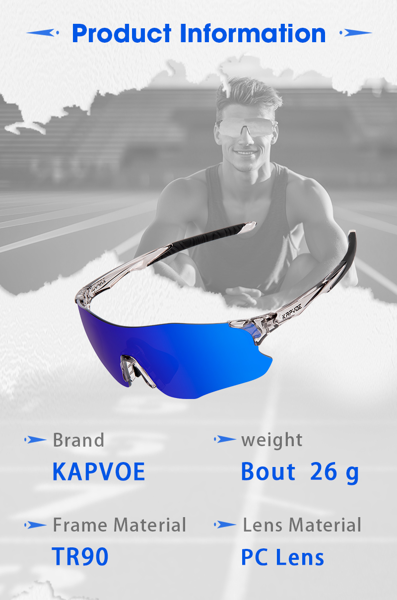 Prix de gros 15,00 $US Lunettes de sport sans monture photocromiques Kapvoe K1129
