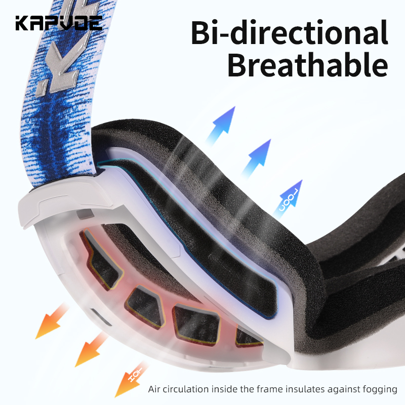 Prix de gros 18,00 $US Lunettes de ski Kapvoe K1718 UV400