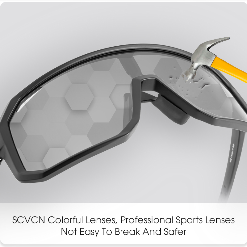 Prix de gros 4,50 $US Lunettes de sport photochromiques SCVCN S62 pour cyclisme