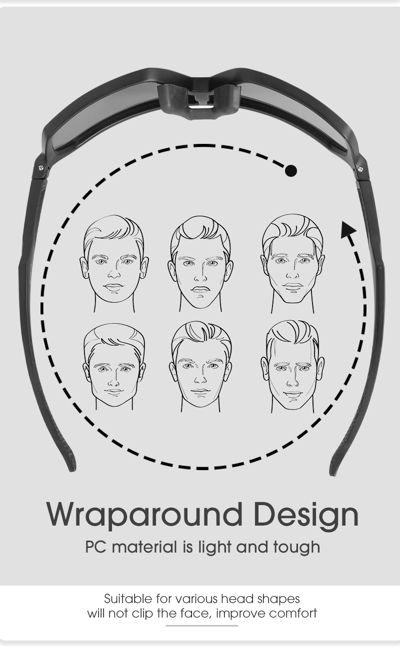 Prix de gros 4,50 $US Lunettes de sport photochromiques SCVCN S62 pour cyclisme