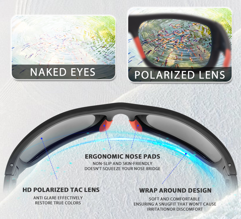 Prix de gros 4,80 $US Lunettes de sport Kapvoe K2403-QTC