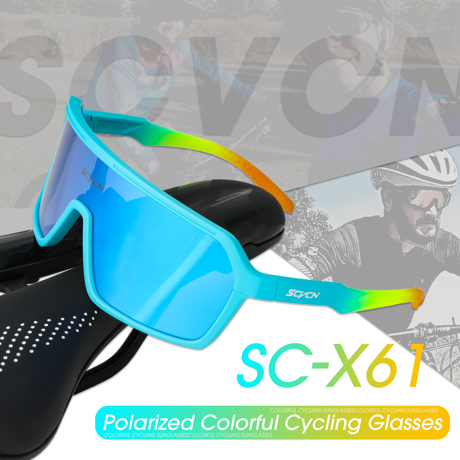 Prix de gros 7,00 $US Lunettes de cyclisme polarisées SCVCN S61
