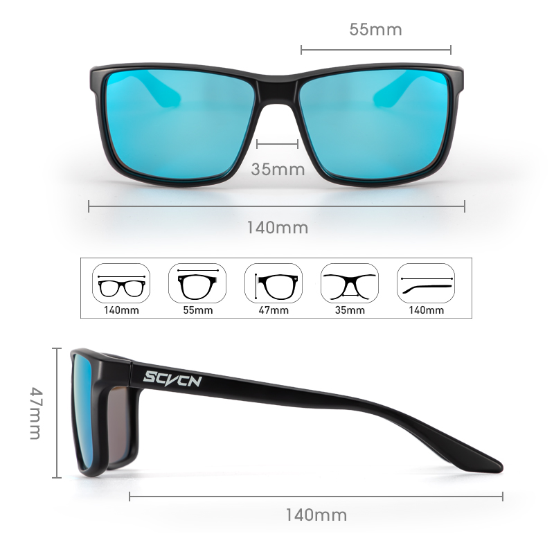 Prix de gros 7,50 $US Lunettes polarisées SCVCN S3-QTC