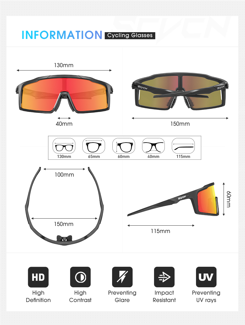 Prix de gros 7,50 $US Lunettes de cyclisme SCVCN S31
