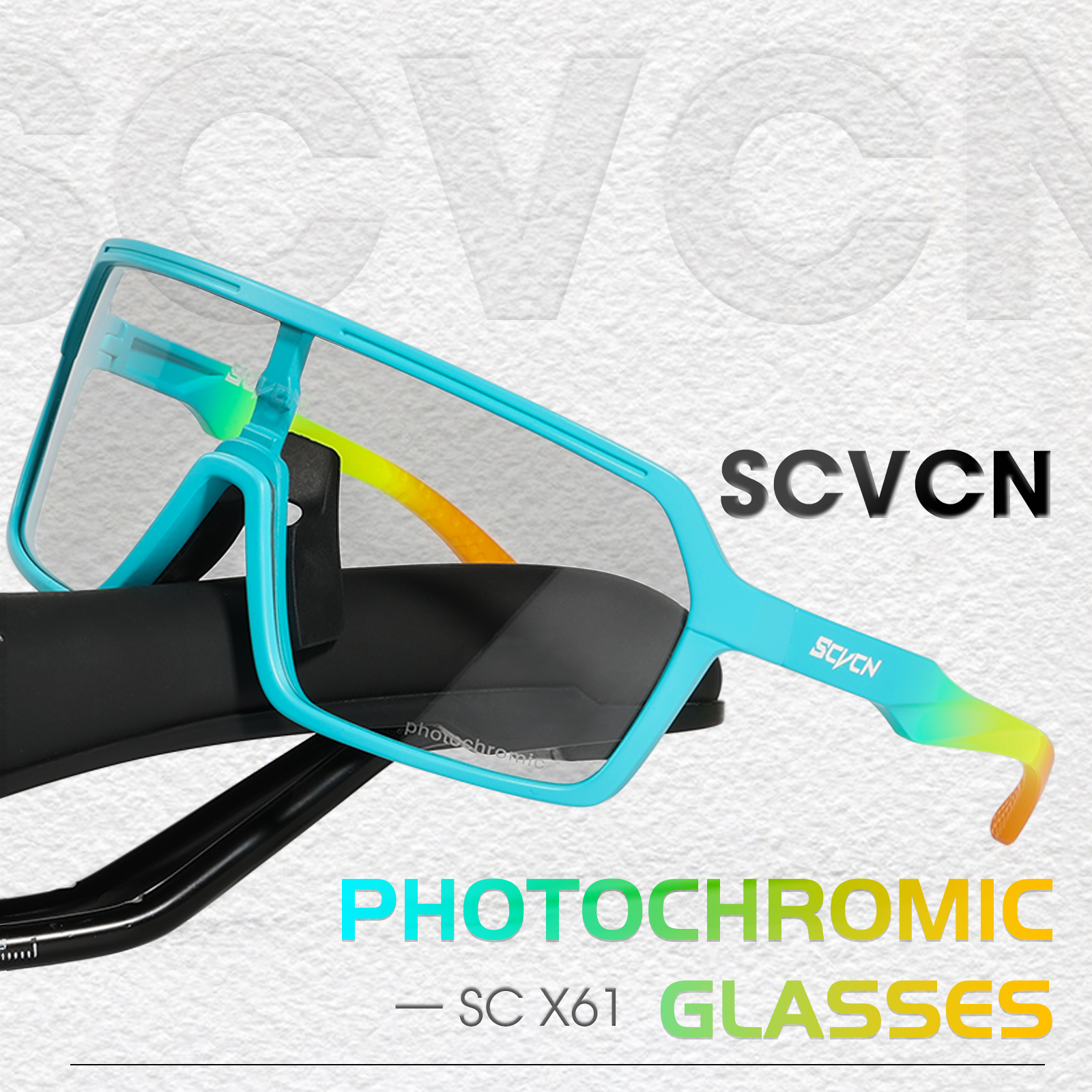 Prix de gros 7,90 $US Lunettes de cyclisme photochromiques SCVCN S61-PH