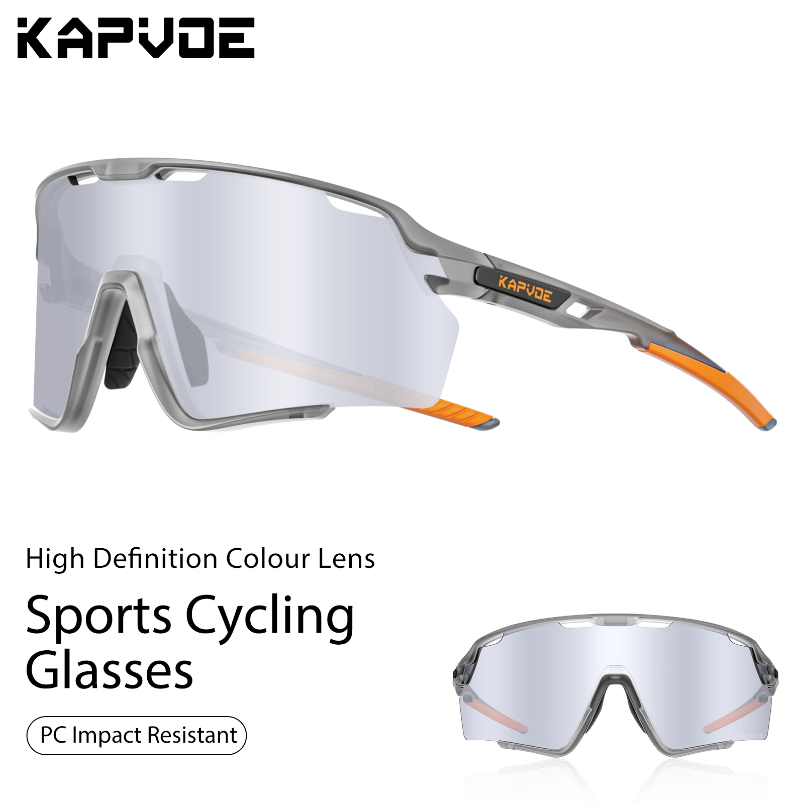 Prix de gros 9,00 $US Lunettes de sport de cyclisme KAPVOE K170-G UV400
