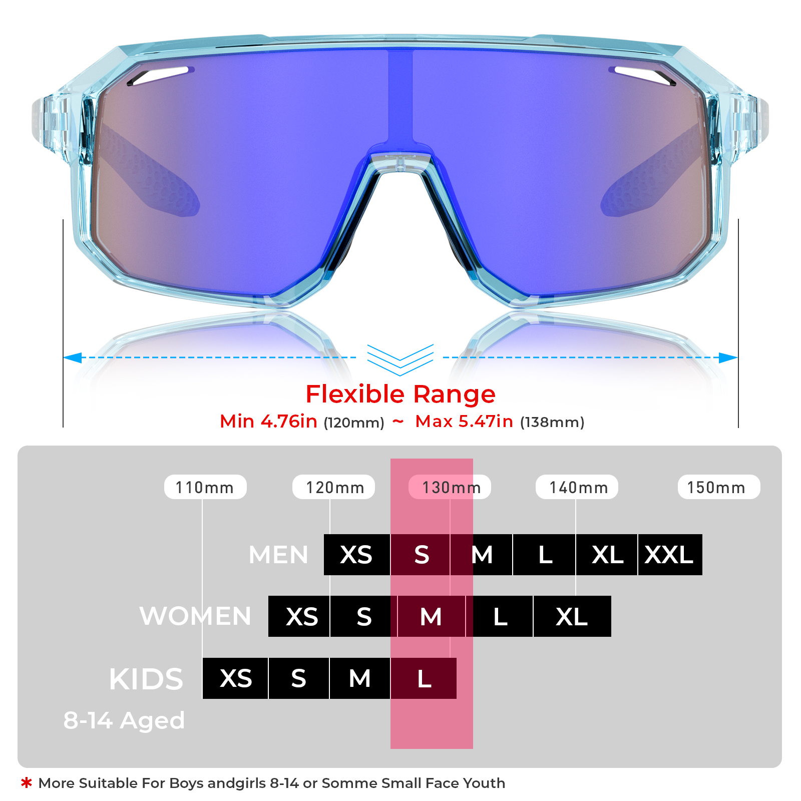 Prix de gros 9,00 $US Lunettes de sport pour enfants Kapvoe K9029