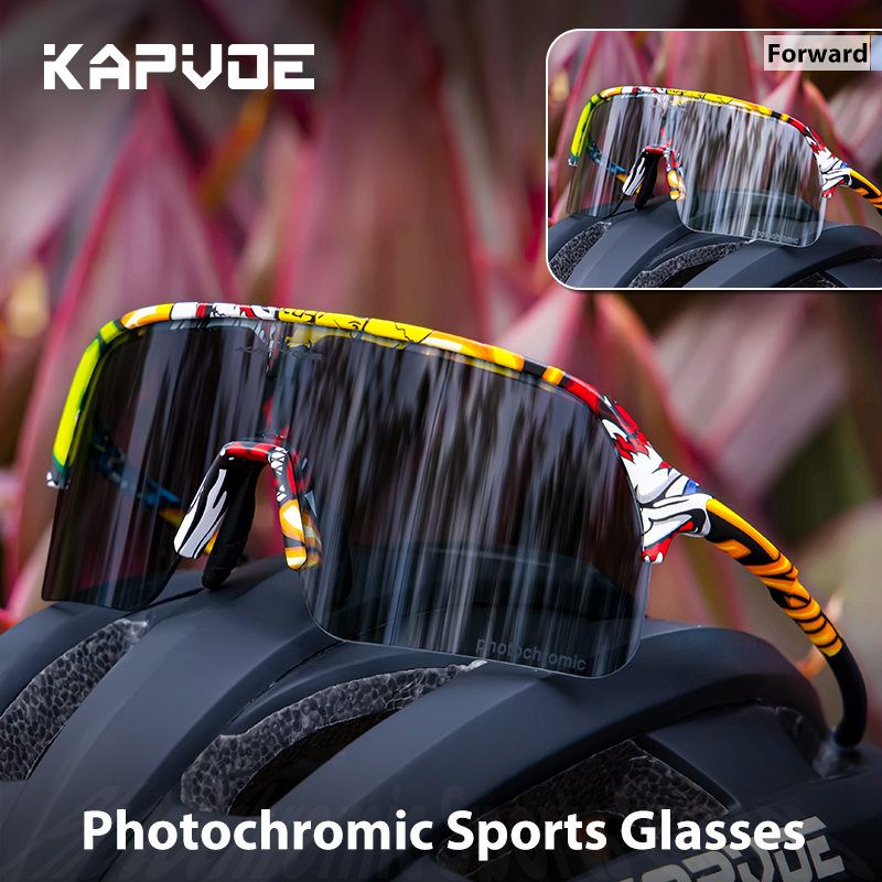 Prix de gros 9,50 $US Lunettes de cyclisme photocromiques Kapvoe K9412A-PH