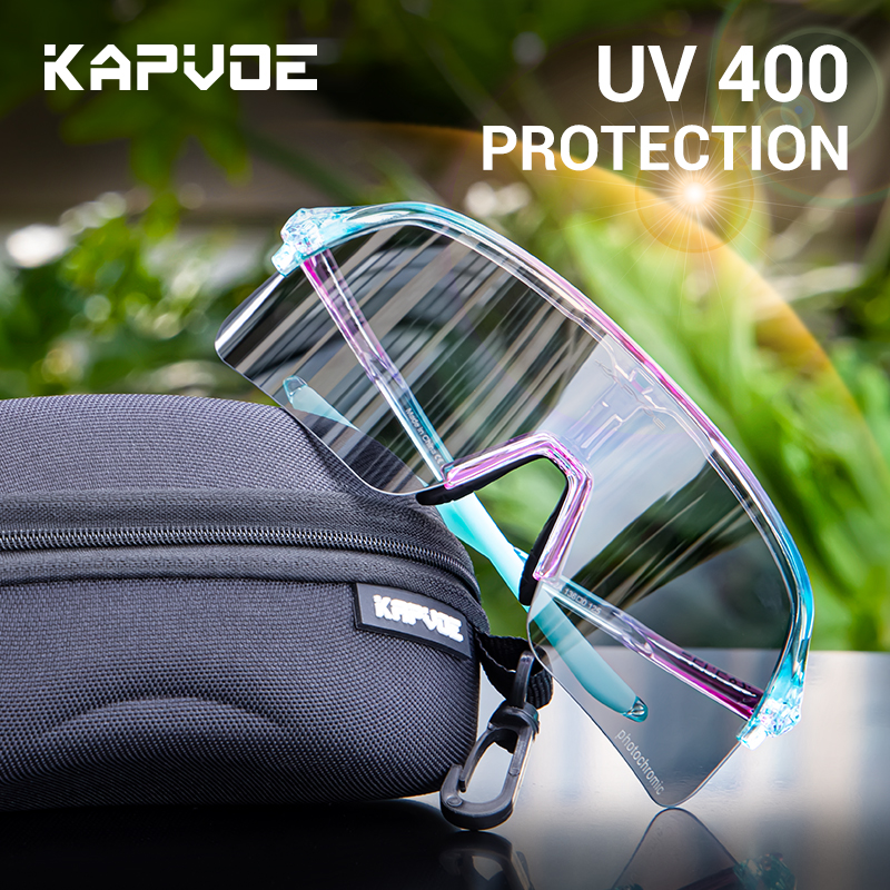 Prix de gros 9,50 $US Lunettes de cyclisme photocromiques Kapvoe K9412A-PH